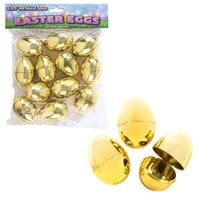 2.375" Metallic Gold Easter Eggs