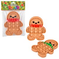 Gingerbread Man Glitter Bubble Poppes 6"