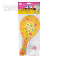 9" Neon Paddle Ball Game