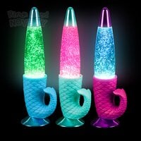 13" Mermaid Tail Glitter Lamp