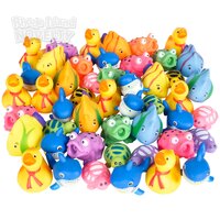 2-2.5" Rubber Water Squirting Toy Assortment (50pcs/Bag)
