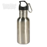 Silver Stainless Steel Bottle With Clip 16oz