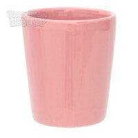 1oz Glazed Ceramic Pink Shot Glass