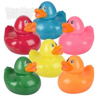 Big Rubber Glitter Ducky Collectible 6"