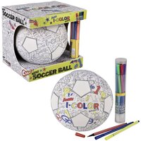 Mini Soccer Ball With 10 Colored Markers